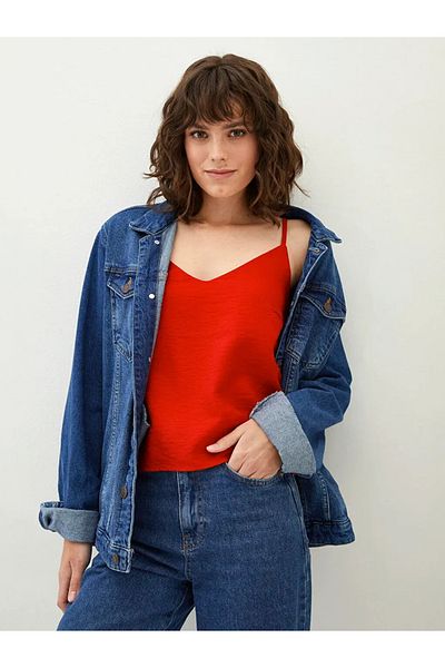 LC Waikiki V-Neck LCW Vision Strap Women's Blouse