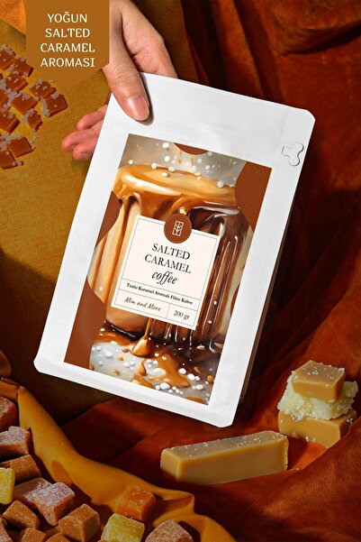 Mim and More Salted Caramel Coffee - Tuzlu Karamel Aromalı Kahve Çekirdek Kah...