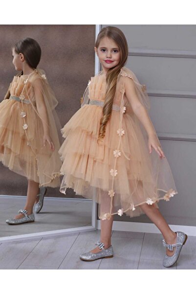 Magu Girl's - Evening Dress with Cape and Fluffy Tutu Skirt