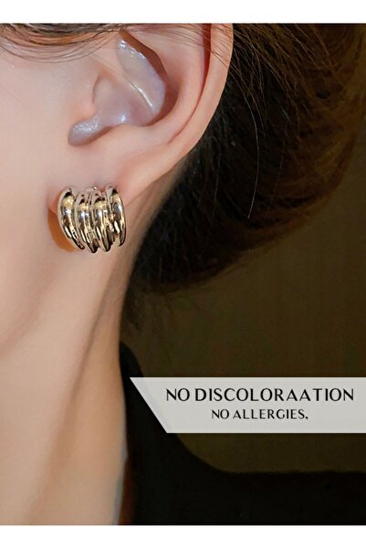 monalisatoka Kadın Gold Küpe