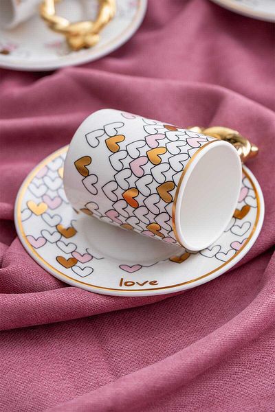 ACAR 6013 Juliette - Pink Coffee Cup Set of 6