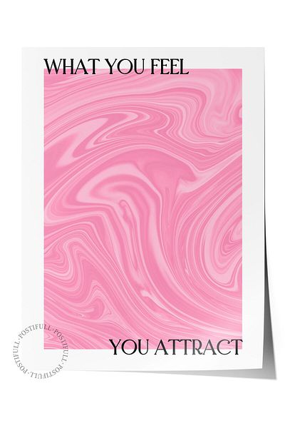 Postifull Aura Series NO:210 - Έγχρωμη αφίσα χωρίς πλαίσιο, What You Feel - Angel Numbered