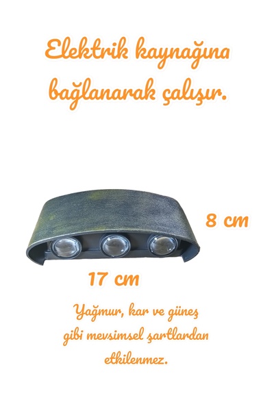 fullreyon Antik Eskitme 10 Watt Günışığı Ledli  Dekoratif Işık Süzmeli İç ve ...