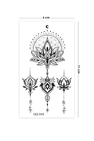 BearPear Göğüs Arası Lotus Dövme Tattoo