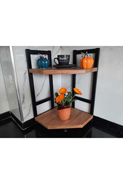 AKIS HOME Tezgah Üstü Köşe Raf İkili