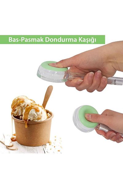 devigo 2 Pcs Bass and Finger Ice Cream Spoons