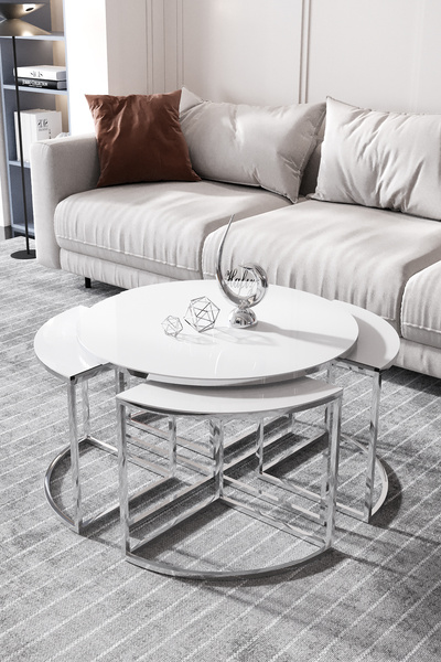 sandıkçı HACI HAFIZ Zigon Ve Orta Sehpa Yuvarlak Set,servis Sehpası,çay Sehpa...