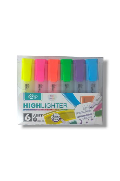 Maslak Çarşı 6-Piece Neon Color Highlighter