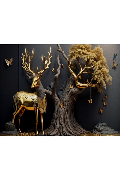 Artdeco 3 boyutlu duvar görseli duvar kağıdı boy 230 en 260