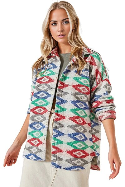 Cassime Етнічний візерунковий кольоровий жіночий сорочковий сорочка - на ґудзиках