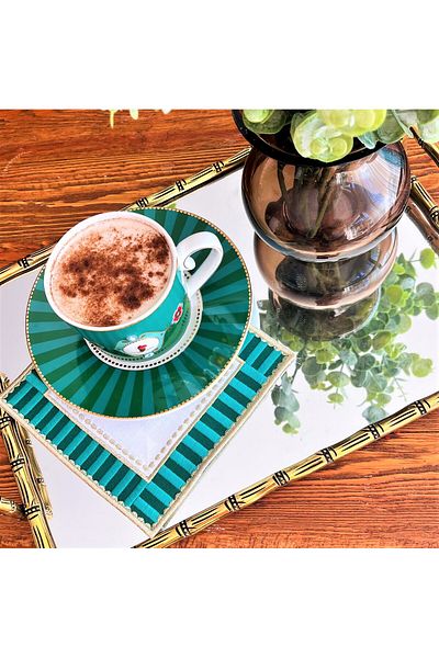 ge living Candy Series - Pink and Green Cocktail Napkin (2 Pieces)