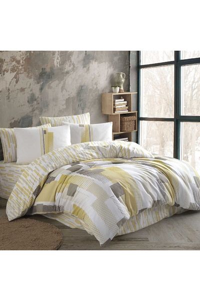 Hobby Retro Mustard - Ranforce Single Quilt Cover Set