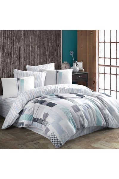Hobby Ranforce Retro Blue Single Quilt Cover Set
