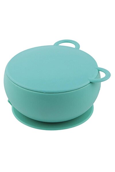 OiOi وعاء سيليكون بقاعدة مفرغة مع غطاء أخضر