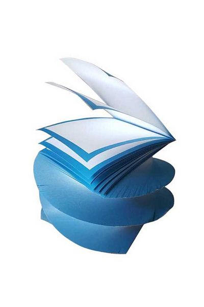 direkt-al حامل ملاحظات مكعب حلزوني من الجلد باللون الأزرق