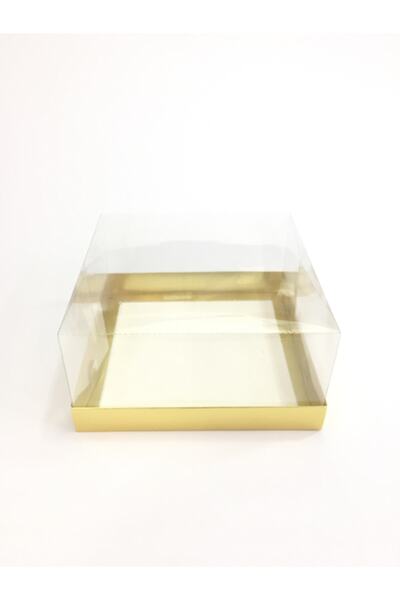 kadir kutu 25x25x10 Asetat Kapaklı Gold Kutu