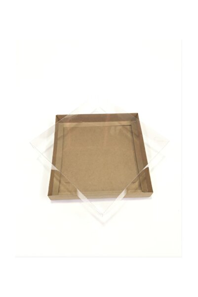 kadir kutu 20x20x3 Asetat Kapaklı Kraft Kutu 10’lu