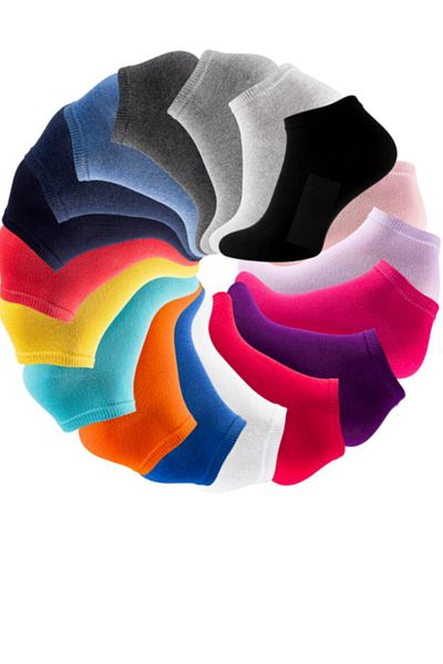 socksbox 12 ζευγάρια γυναικείες κοντές κάλτσες χωρίς ραφή από μπαμπού
