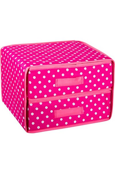 FırsatVar 2 Adet Dolap Içi 2 Gözlü Bez Çekmece Şal Eşarp Düzenleyici Organizer