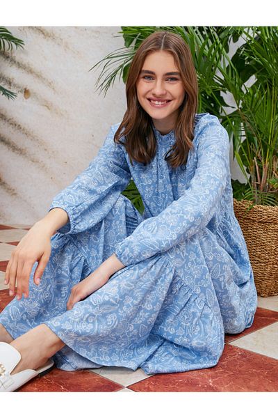 Koton Rochie cu modele cu mânecă lungă