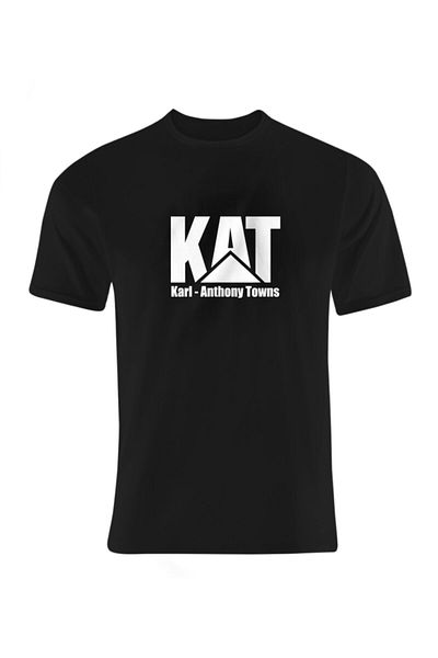 usateamfans Ανδρικό μαύρο μπλουζάκι Karl Anthony Towns