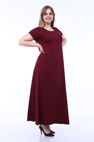 SENTEX Short Sleeve Long Dress