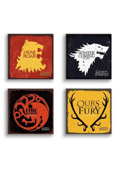 Hayal Poster Game Of Thrones 4'lü Tablo Set Hayal