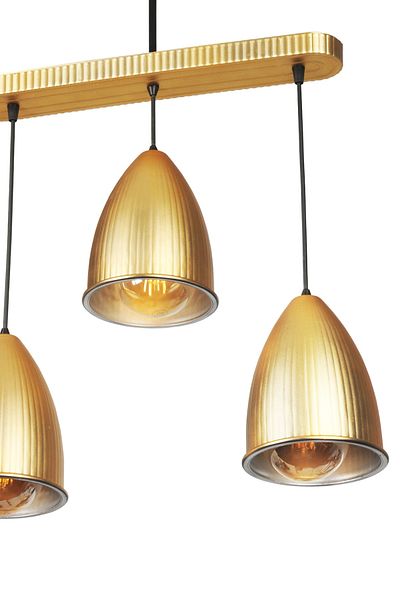 VENON Lighting Space 3 Row Case Black Gold Chandelier