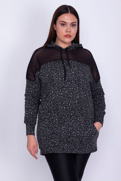 Şans Plus Size Sweatshirt - Black - Regular fit