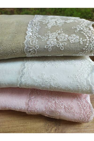 Çeyiz Bahçesi Σετ πετσετών 3 τεμαχίων Pıtırcık Velvet 50&90