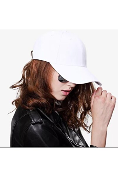 Kardelen Butik Denizli Λευκό καπέλο μπέιζμπολ από βαμβάκι εξαιρετικής ποιότητας