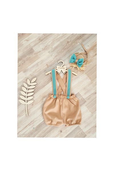 Feriatolye Beige Mint Salopet - Cake Blasting Costume