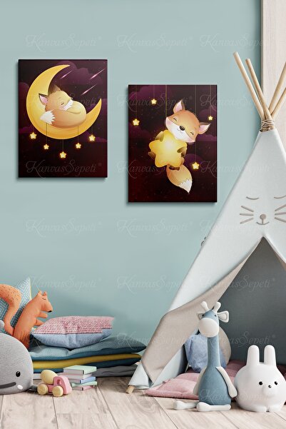 KanvasSepeti Декоративна рамка с абстрактен мотив за картина за детска стая з...