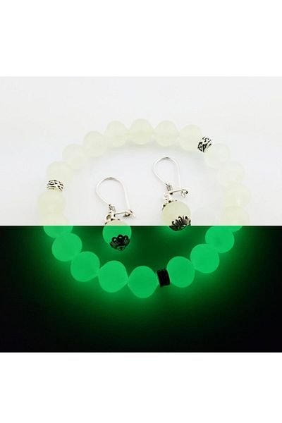 PİGADO Glow in the Dark Phosphorescent Bracelet Earring Set