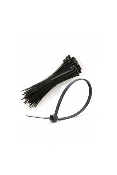 ZENİTH 2.5 X 150mm Black Cable Tie & Plastic Velcro Clamp Pack 100 Pieces