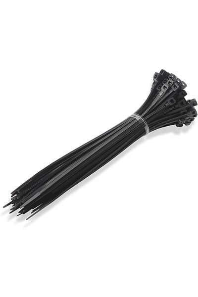 ZENİTH 2.5 X 150mm Black Cable Tie & Plastic Velcro Clamp Pack 100 Pieces