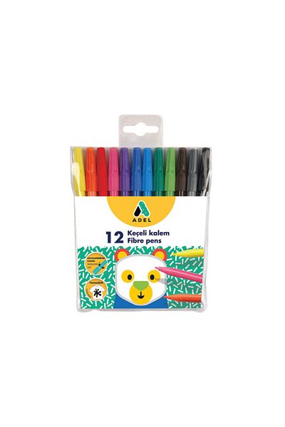 Adel 12 Color Felt Tip Pen Set