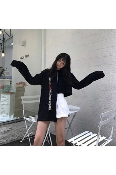 koreurunleri Asimetrik Harajuku Seoul Sweat