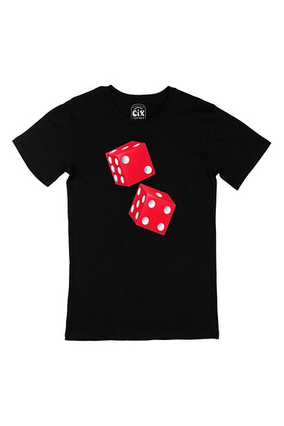 Cix Μαύρο T-Shirt Lucky Dice