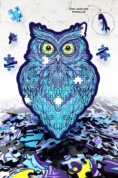 NT Handmade Oyunzu Wooden Mandala Owl Puzzle 142 Pieces