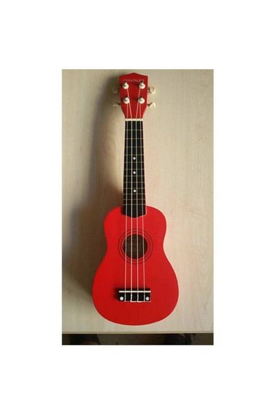 gonzales Xu-21-1 Red Colored Soprano Size Colored Ukulele with Penta Gift