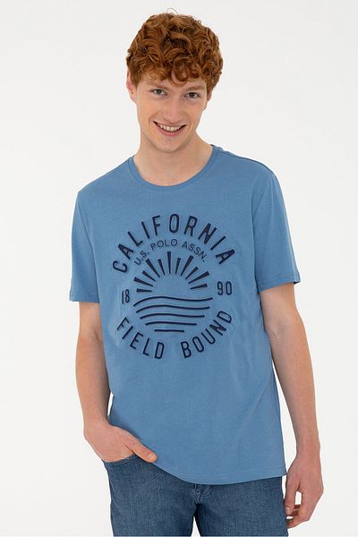 U.S. Polo Assn. Синя мъжка тениска
