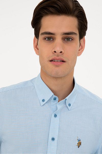 U.S. Polo Assn. Cămașă albastră pentru bărbați
