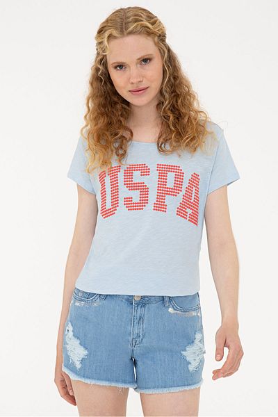 U.S. Polo Assn. Tricou albastru pentru femei