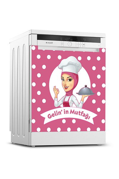 Tilki Dünyası Dishwasher Door Sticker 0261