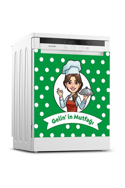 Tilki Dünyası Dishwasher Door Sticker 0258