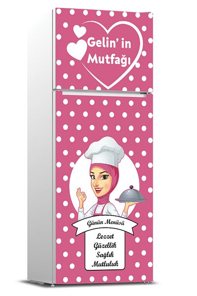 Tilki Dünyası Refrigerator Door Covering Sticker 0303