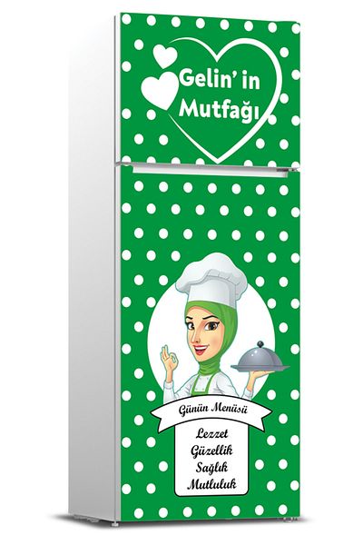 Tilki Dünyası Refrigerator Door Covering Sticker 0304