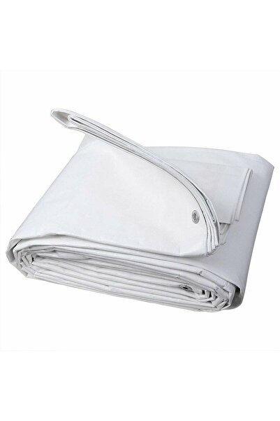 Edoplast 6x12 Metre Beyaz Su Sızdırmaz Teras Çadırı Brandası Tentesi Kapsüllü...