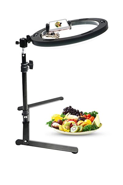 SMAYLİNG Masa Tipi Led Işıklı Telefon Tripod Standı Doğal Işık